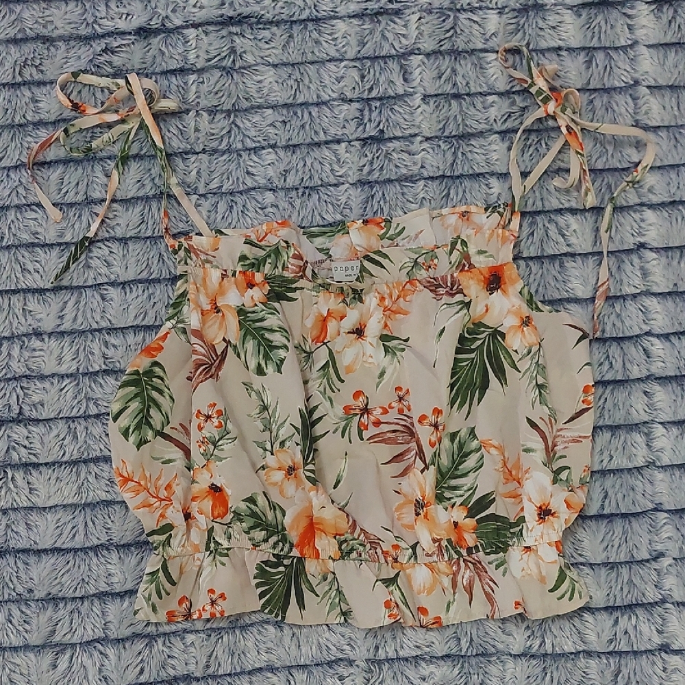Paper Crane‎ Floral Print Women's Top Medium